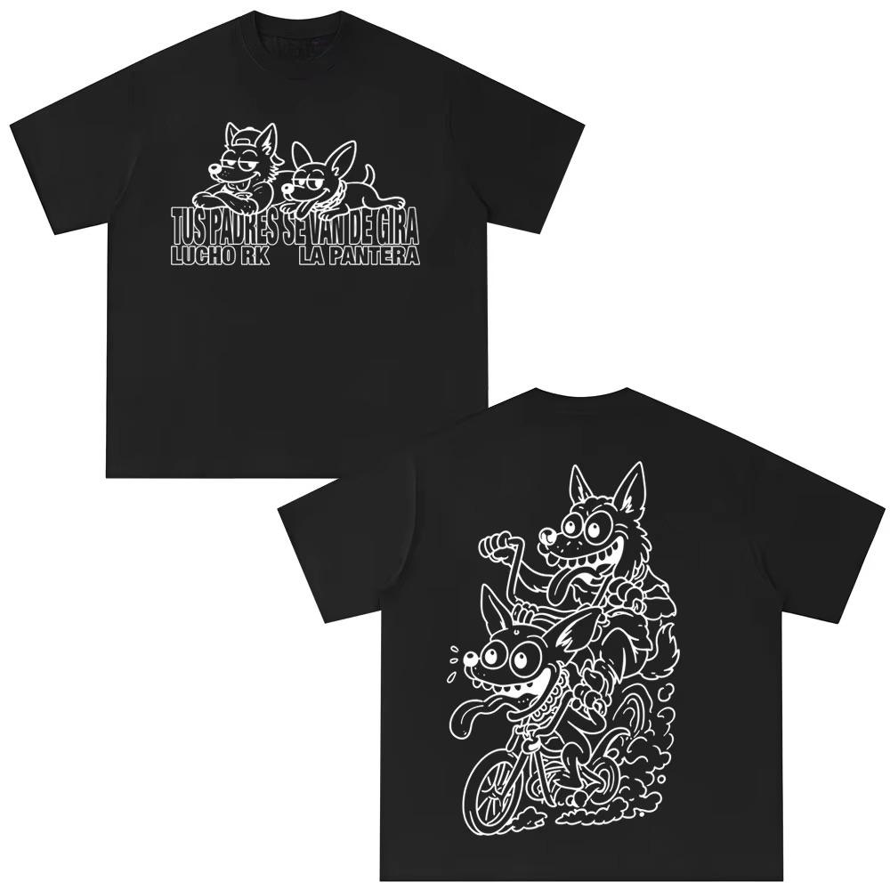 

Rapper Lucho Rk La Pantera Ta Facil Album 2026 Tour Print T-shirt Men Women Fashion T-shirts Casual pure Cotton Hip-hop T-shi... S разноцветный
