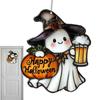 Halloween Ghost Stained Glass Ghost Decor 2D Cute Spooky Pendant Sun Catcher For Window Decor Indoor Outdoor Holiday Crafts