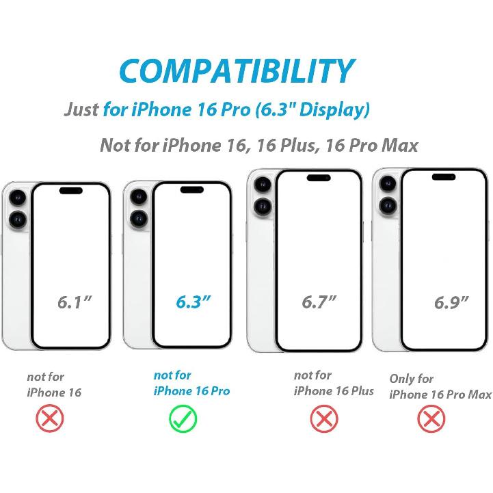 MInCYB for iPhone 16 Pro Wallet Case with Card Holder (10+ Card Slots) - PU Leather Case for Women & Men, Wireless Charging, Detachable Magnetic,