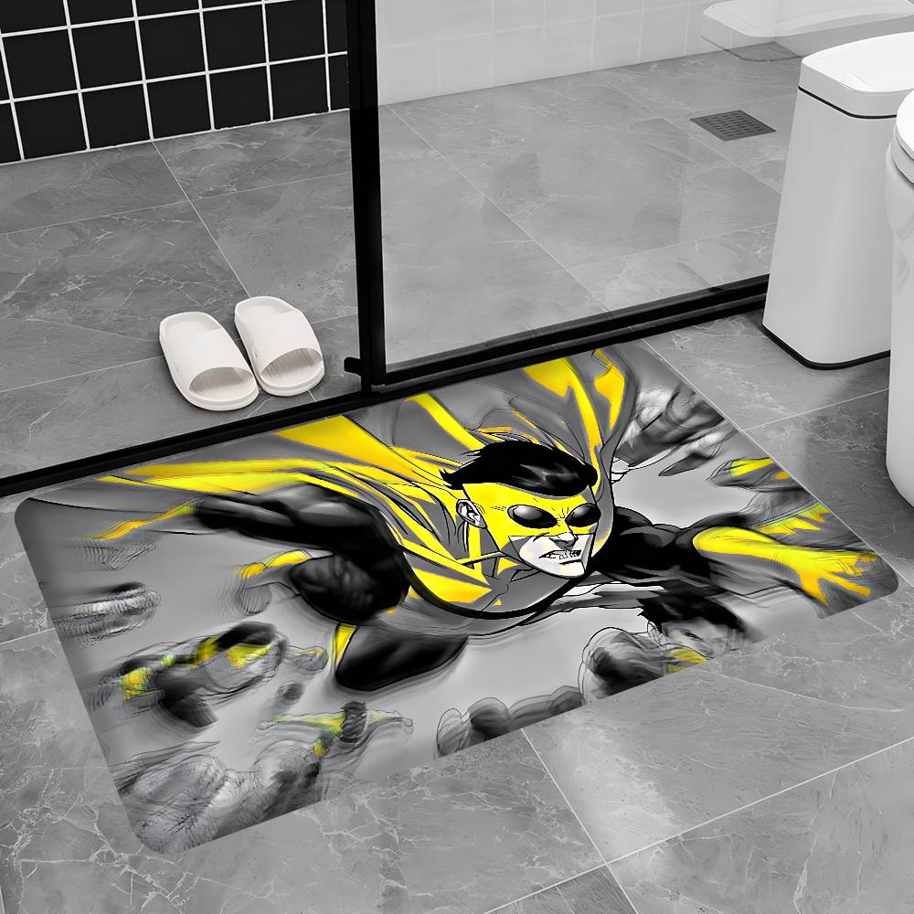 Superhero Invincible Anime Movie Door Mat Kids Room Bedroom Decoration Balcony Anti-Slip Doormat Living Room Doormat Area Rug