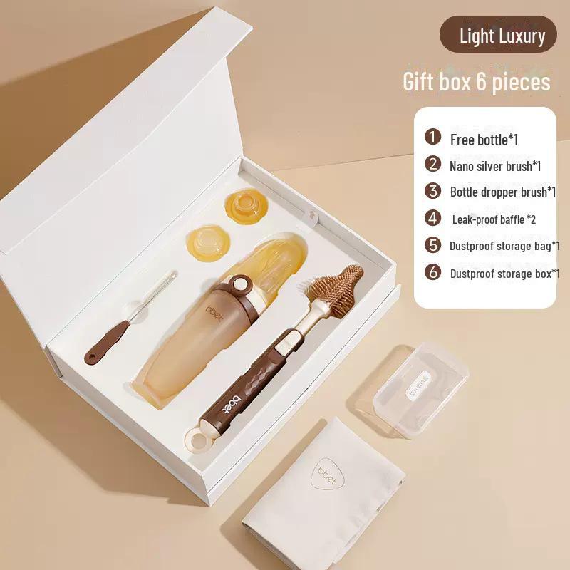 

Силиконовый набор для кормления слоненка: Мягкая подарочная коробка с ложкой и бутылочкой для молока для детского питания.