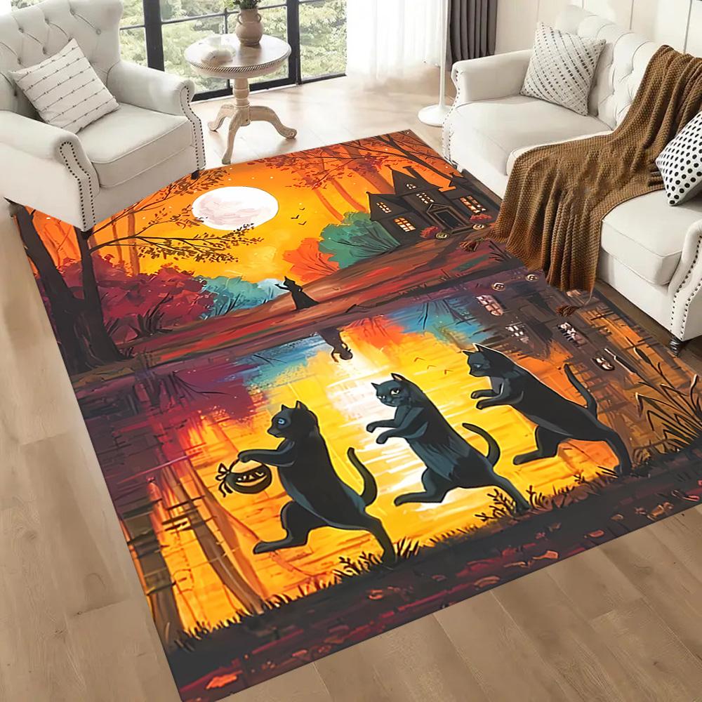 Halloween 90 Floor Rug Office Rug Perfect for Bedrooms Living Rooms Outdoor Entryway Antislip Carpet Decorate Offices Wedding Party Gift