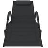 VidaXL Chaises longues à bascule 2 pcs Noir Acier et textilène