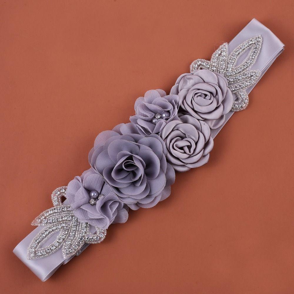 5 Flowers Wedding Flower Waistband Creative Floral Applique Sash Bridal Dress Accessories