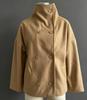 Cappotto Corto Double-Bretto a Colletto Rialzato Monocolore 2025 - Maniche Lunghe, Autunno/Inverno
