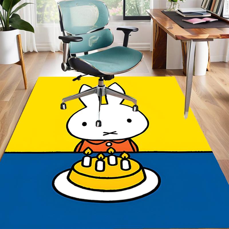 1pc Miffy1 Design Area Rug - Non-Slip, Soft & Cozy Floor Mat for Living Room, Bedroom, Office - Indoor/Outdoor Decorative Carpet