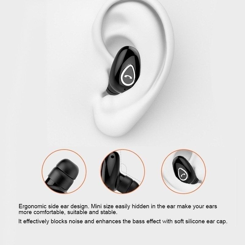 Mini Headset Wireless Invisible Earphones in Ear Bluetooth 5.0 Earphone with Mic Headset 3D Stereo Earbuds for All Smartphones