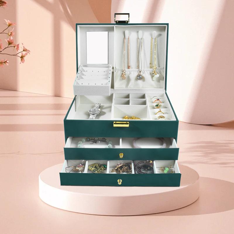 Portable Jewelry Box European Princess Travel Korean Hand Jewelry Jewelry Bag Earrings Ring Small Storage Box