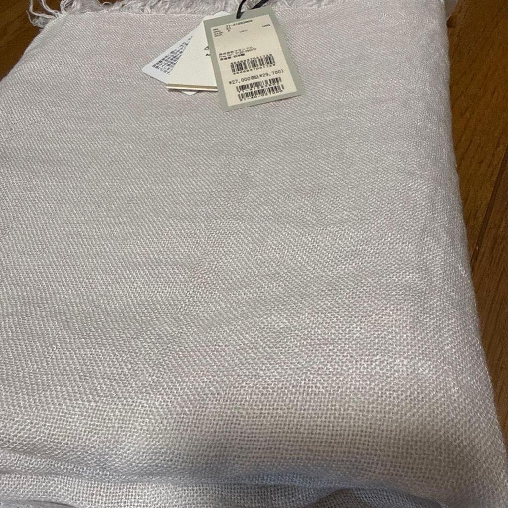 Used INED "SUPERIOR CLOSET" Flanders Linen Gauze Stole White "ASAUCE MELER"