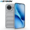 KEYSION Heavy Duty Shockproof Matte Phone Case for IQOO 15R 5G Anti-skid Soft Silicone Phone Back Cover for IQOO Z11 Turbo