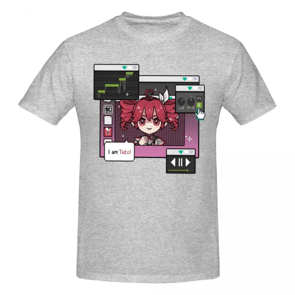 Unisex Kasane Teto Fun T-Shirt Vintage Baumwolle Anime Shirt
