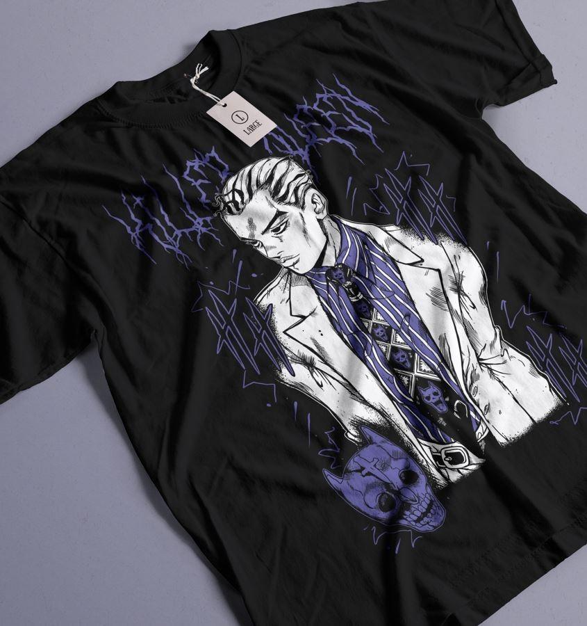 

Josuke Kira T-Shirt JoJo s Bizarre Shirt Anime Kawaii Manga Graphic Tee All Size 2XL