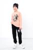 Girls' Outfit – Sweatshirt, Pants & Hat, Brushed Knit, Demi-season, 6168-023-33-5 HC