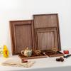 Black Walnut Rectangular Plate, Tableware, Fruit Snack Plate, Hotel Square Tea Tray, Wooden Tray.
