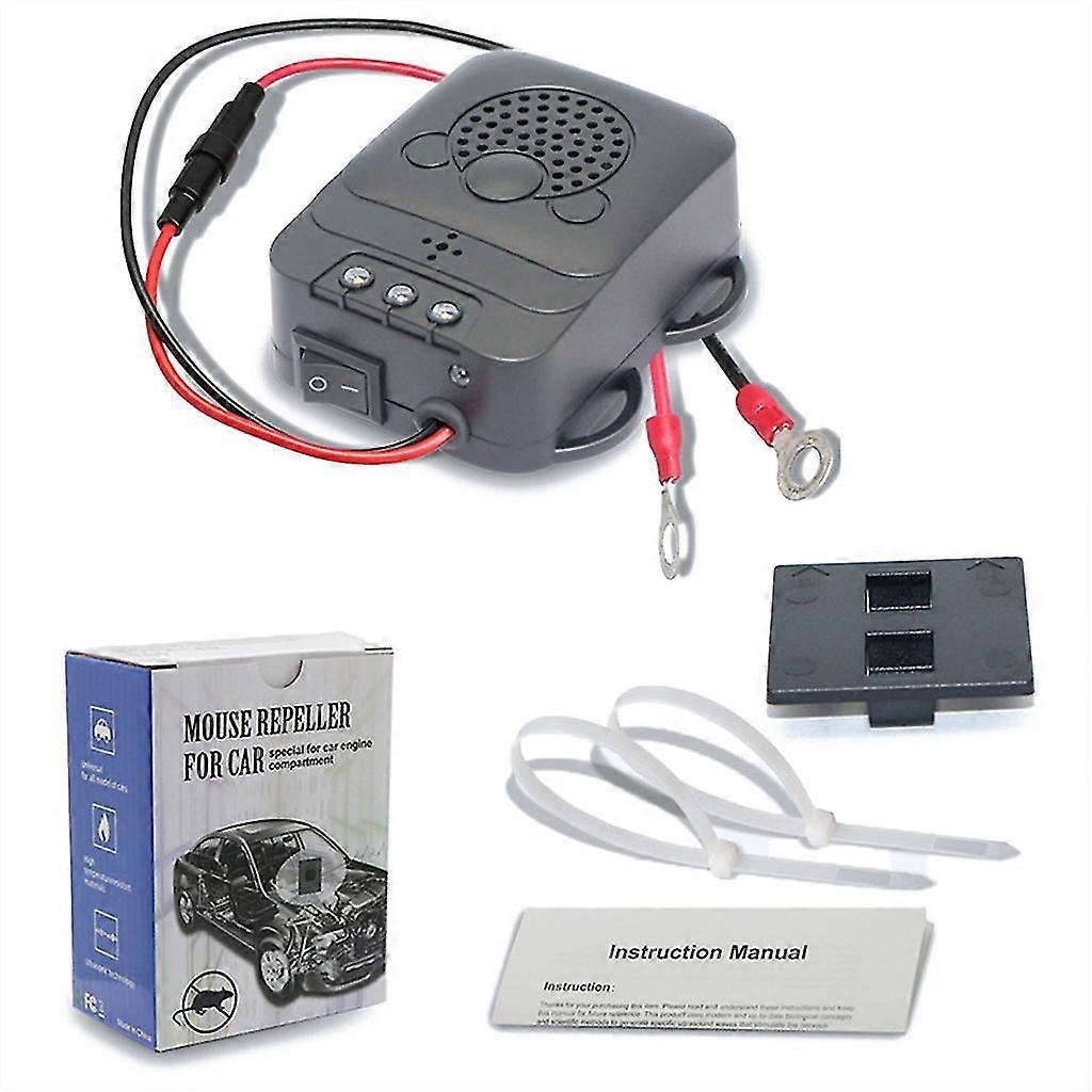 Car Ultrasonic Mouse Repeller Under Hood Rat Rodent Pest Repellent Controler