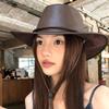 American Retro Western Cowboy Hat for Women, New Spring and Summer Outdoor Riding, Travel, Sun Protection, and Hiking Hat