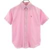 Short Sleeve Button Down Shirt 150 Pink Kid's Used