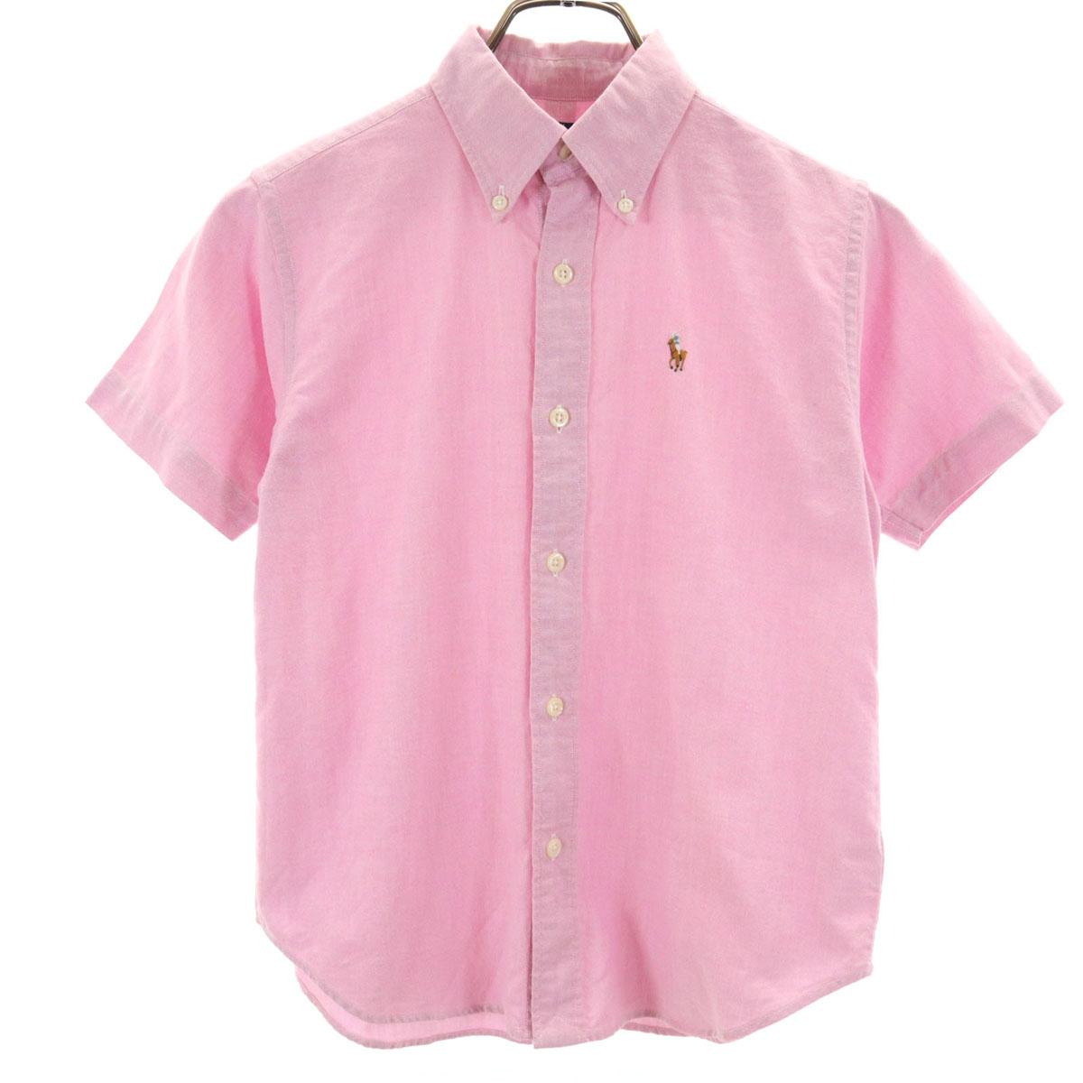 

RALPH LAUREN Short sleeve Button down shirt 150 pink Kid s Used