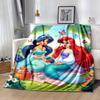 1pc Princess Printing Blanket - Soft, All-Season Throw for Living Room, Bedroom,Personalized Gift with Adorable Cartoon Design