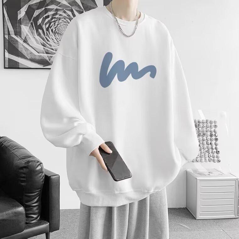 Unisex Thin Round Neck Sweatshirt: Hong Kong Style Casual Loose Fit for Spring & Autumn