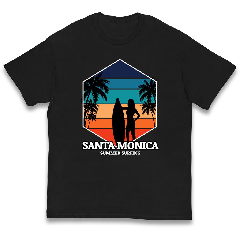 Santa Monica Summer Surfing Kids T-Shirt
