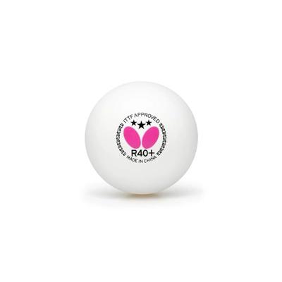 Butterfly Table Tennis Balls, Three-Star Ball R40+, White, 3-Pack, 95820