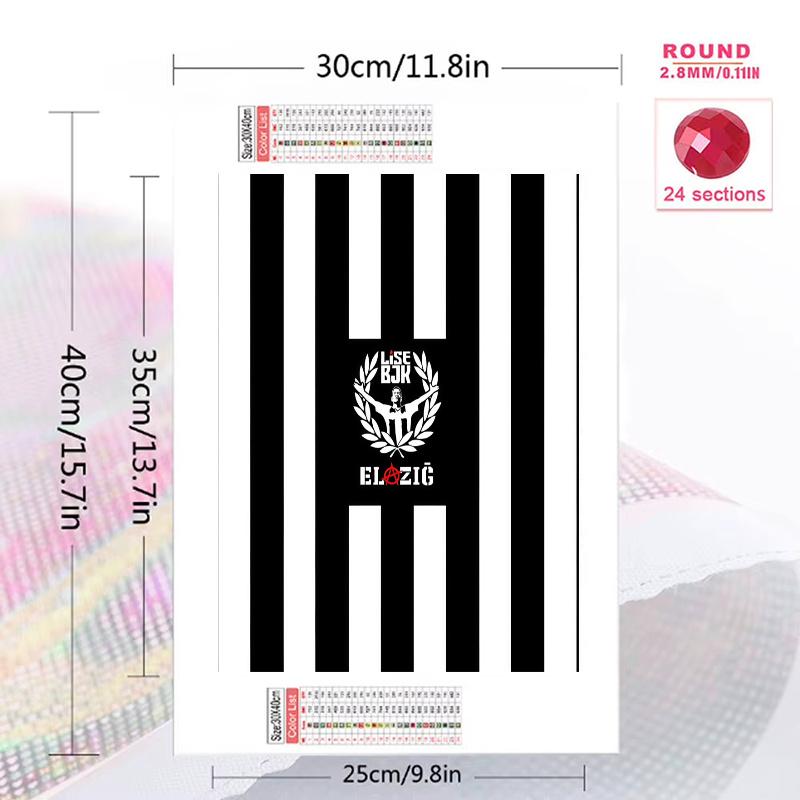 Football Fan Jersey 100% Round Full Drill 5D DIY Diamond Painting Embroidery Cross Stitch Rhinestone Decor