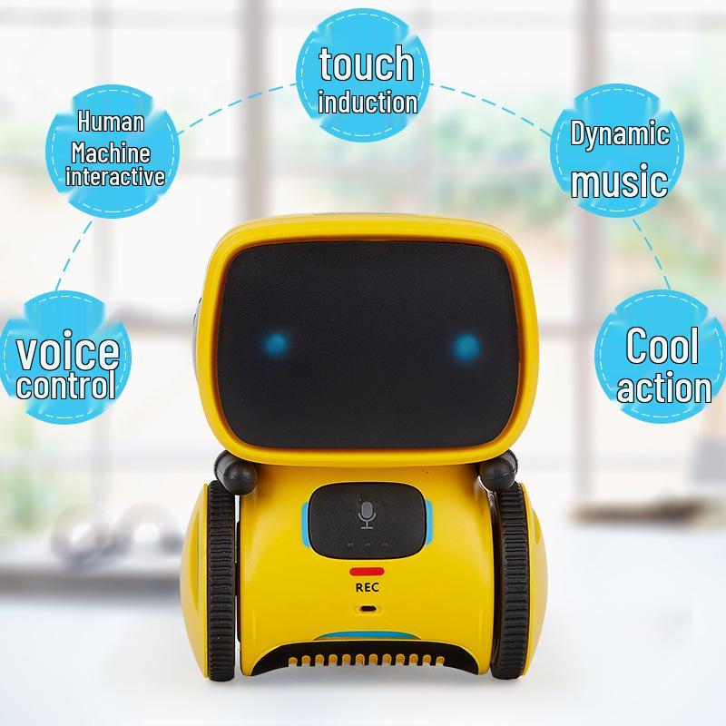 Voice Interaction Remote Control Mini Robot Toy with Recording & Voice Changing Features for Kids