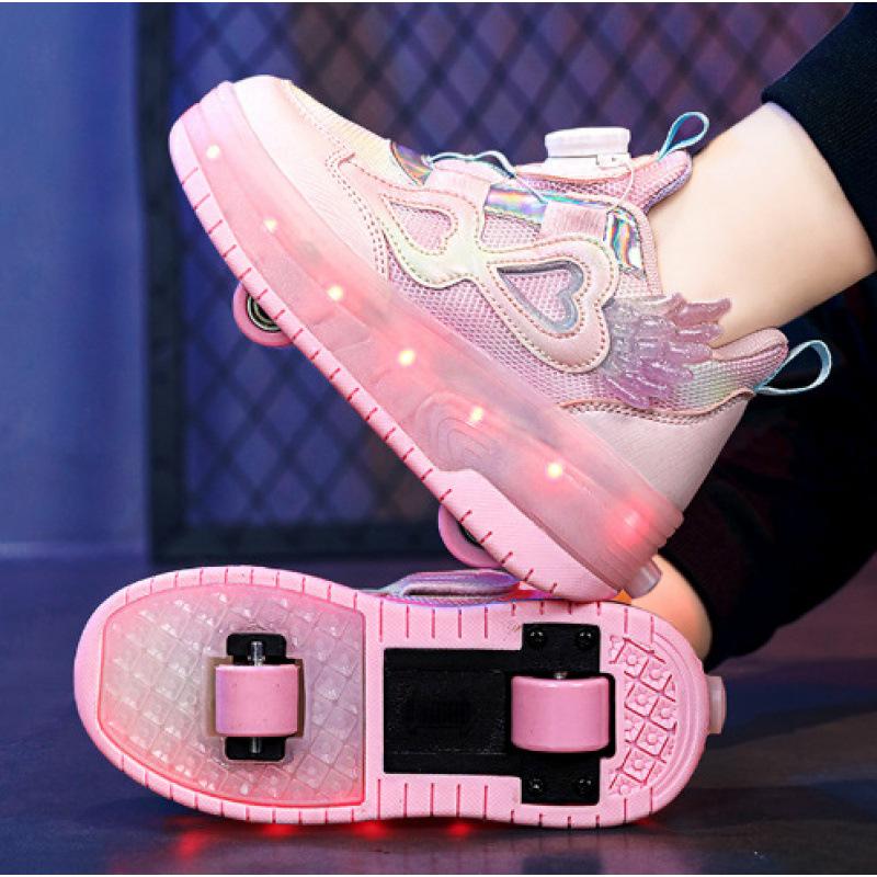 

Runaway shoes boys summer breathable children primary school students sports shoes luminous light shoes skating 38