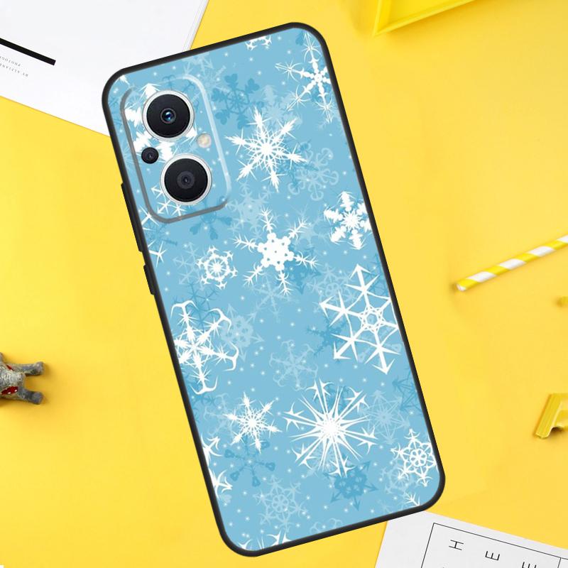 Christmas Snowflakes Case For OPPO Reno 7 Reno 10 Pro 4 5 6 8 Lite 8T 4Z 5Z OPPO Find X6 X5 Pro X2 X3 Neo Cover