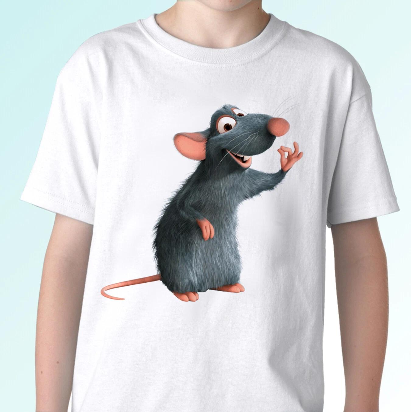 

Rat white kids boys T-Shirt funny cartoon tee gift animal top s s kids sizes 100