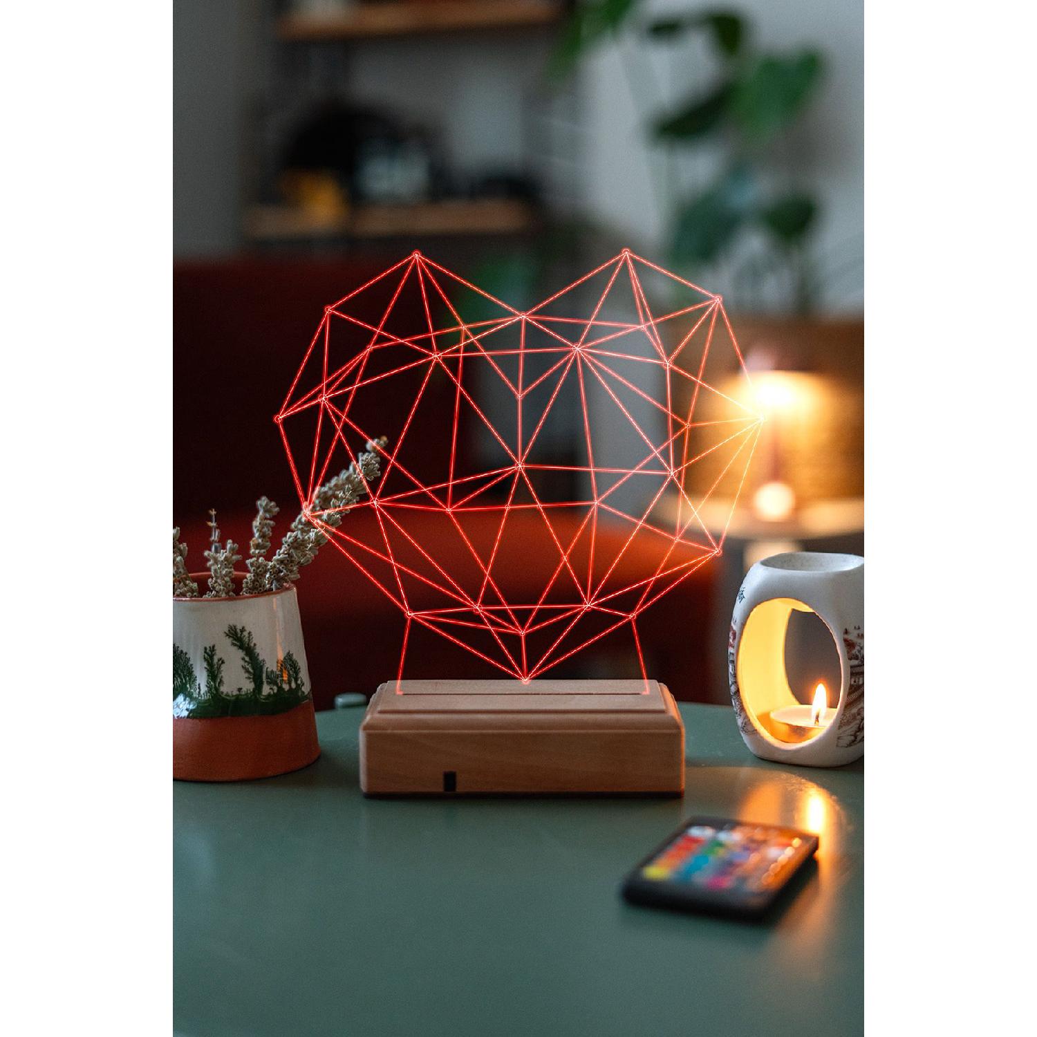 

Love - Vector Heart Design 3d 16 Colours Night Light