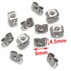 100Sets Gold Color Stainless Steel Ear Studs Earring 3-10mm Base with Earring Back Plug Jewelry Making DIY Findings Supplies