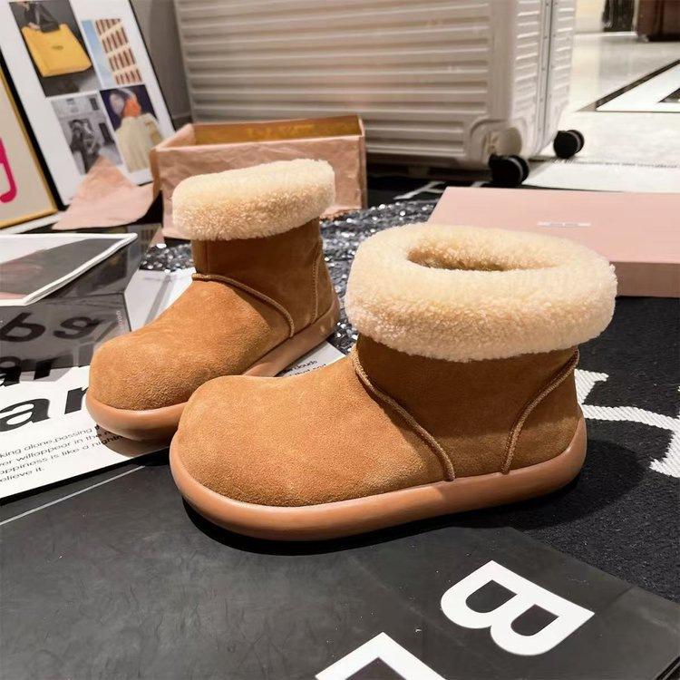 Snow Boots New Winter Warm Boots Thick-soled Birkenstock Short Boots Autumn and Winter Thickened Cotton Shoes