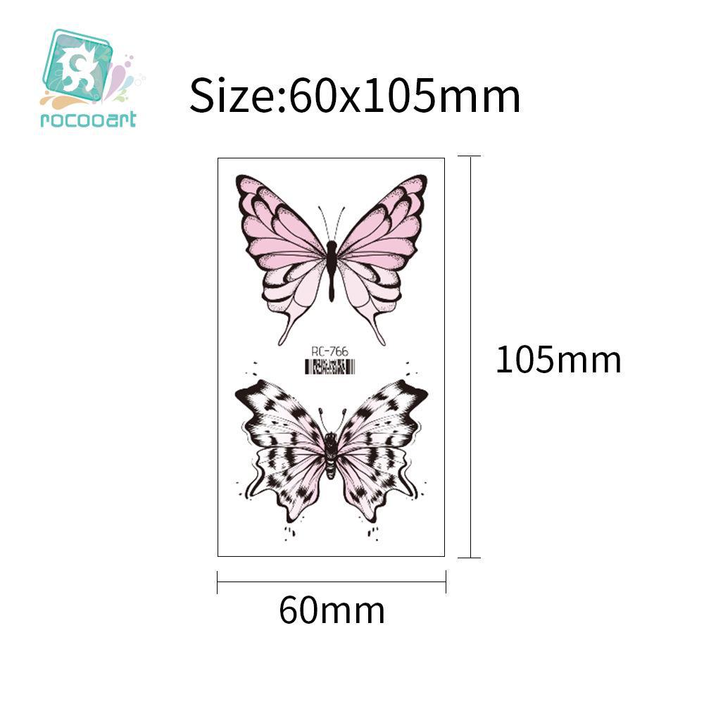 Butterfly Tattoo Stickers: Small, Fresh, Waterproof, Retro Black & White, Temporary Hand Designs