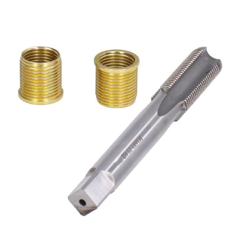 Spark Plug Thread Tap Thread Inserts Spark Plug Thread Repair Tools Gasoline Engine Metal M14x1.25 Inserts and M16x1.25 Tap Kit