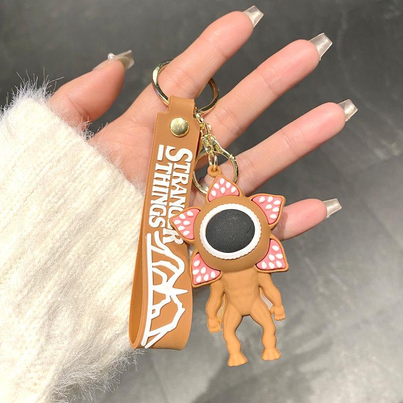 Cartoon Stranger Things Keychain Dustin Doll Couple Car Key Pendant Bag Pendant Large size