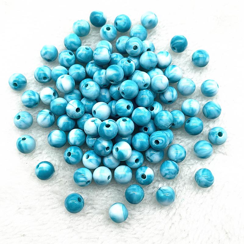 6/8/10/12mm Round Charms Acrylic Beads Loose Spacer Beads for Jewelry Makeing DIY Handmade Bracelet Necklace