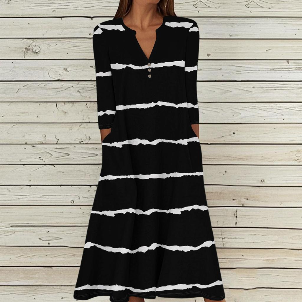 Women's Casual And Fashionable Round-neck Sleeveless Mid Length Dress