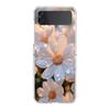 Transparent Phone Case For Samsung Galaxy Z Flip 3 4 5 6 7 Hard Folding PC Z Flip3 Flip4 Cover Soft Pale Little Flower
