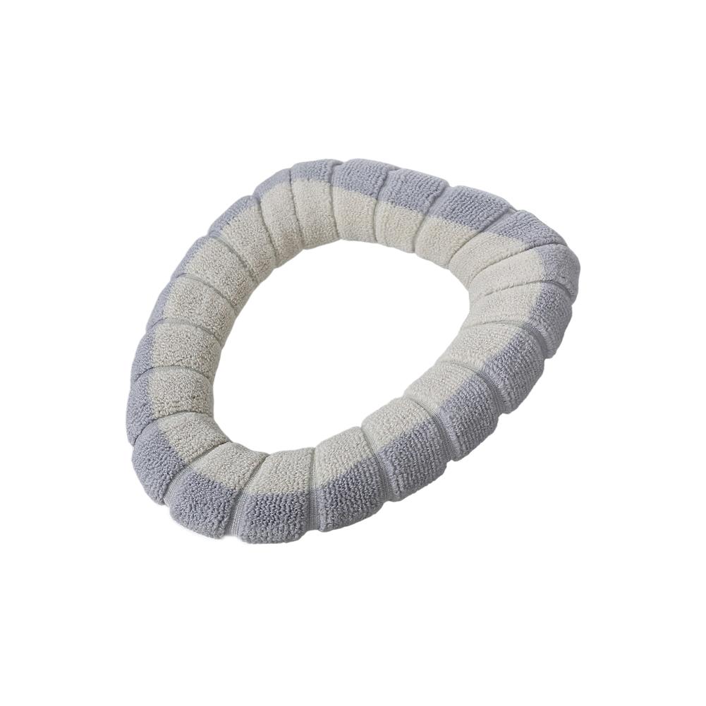 1pc Toilet Seat Cover Bathroom Soft Thicker Warmer Stretchable Washable Cloth Toilet Seat Cover Pads