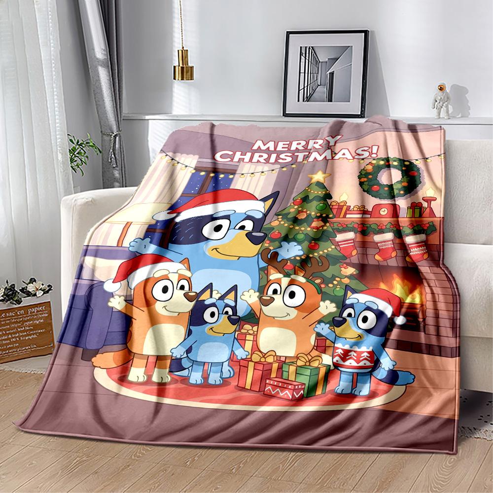 Bluey Bingo Adventures Blanket Comfortable Perfect for Office Chair Bed Couch Four Seasons Multipurpose Stylish Decor Gift for Travel Home Birthdays