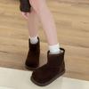 increase square head ugly cute snow boots 2025 winter cover ancient thick-soled big-headed cotton shoes loose sense velvet non-slip short boots