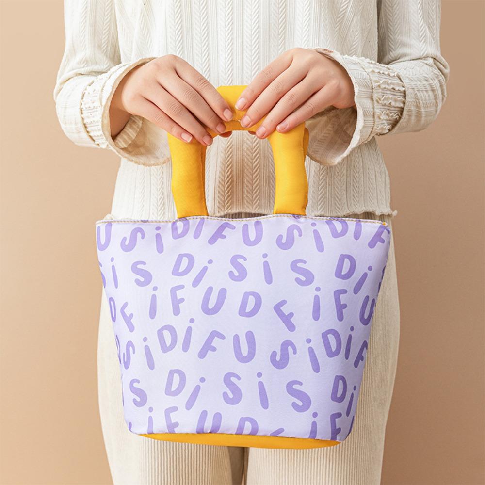 Portable Travel Food Bag Retain Freshness Picnic Bag Durable Cartoon Lunch Bag  School