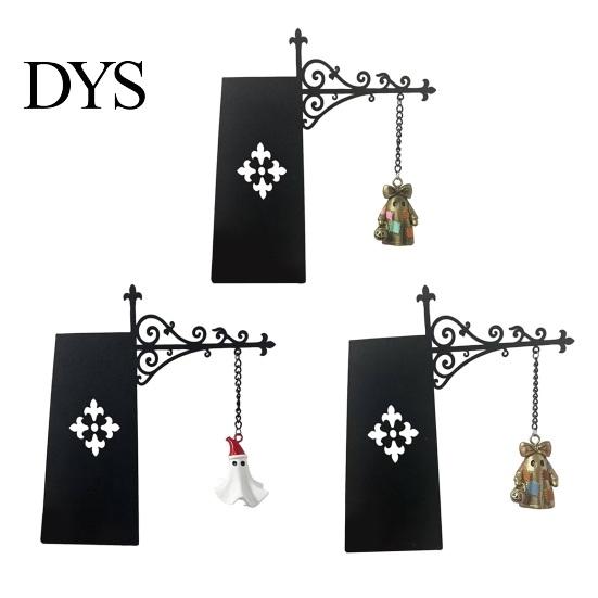 Gothic Style Wall Hanging Decorative Ghost Pendant, Iron Bracket Bookshelf Decor, Halloween And Christmas Decoration for Indoor Outdoor Home
