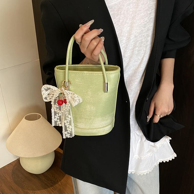 Premium hand bag women's new trendy fashion texture shoulder bag crossbody bucket bag