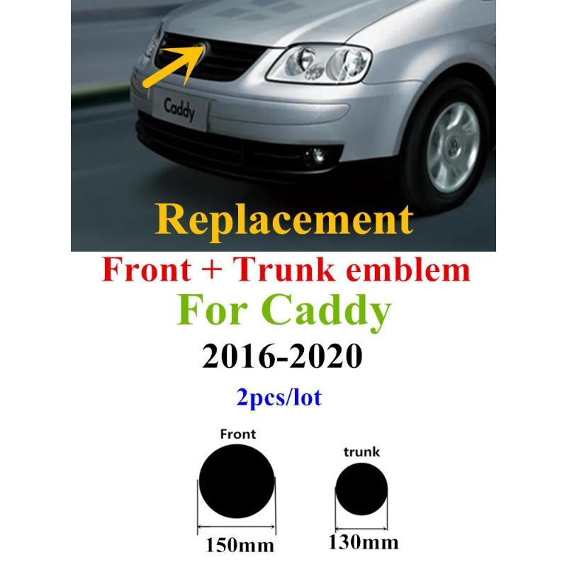 BGD1 Golf Hot For VOLKSWAGEN VW 2pcs Replacement Badge For Caddy 2016-2020 150mm Front Grill Badge 130mm Rear Trunk Lid Emblem Car St AH0