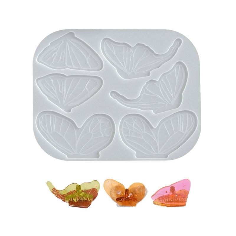Silicone Crafting Mold For Resin Butterfly Wing Cats Dog Hair Clips Reusable Customizable Hairpin Jewelry Tool