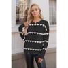 Ladies' Love Hooded Knitted Sweater Large Loose Sweater