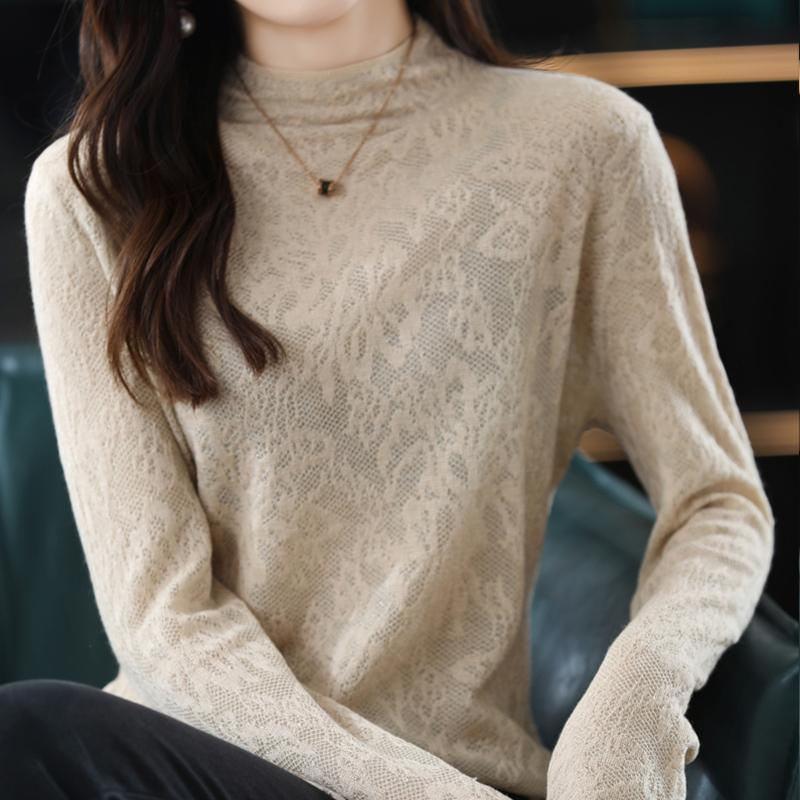 

Женские свитера, пуловеры 2025 Осень Зима Длинный рукав О-образный вырез Белый Черный вязаный свитер Женские топы Пуловер JJ152 One Size верблюд